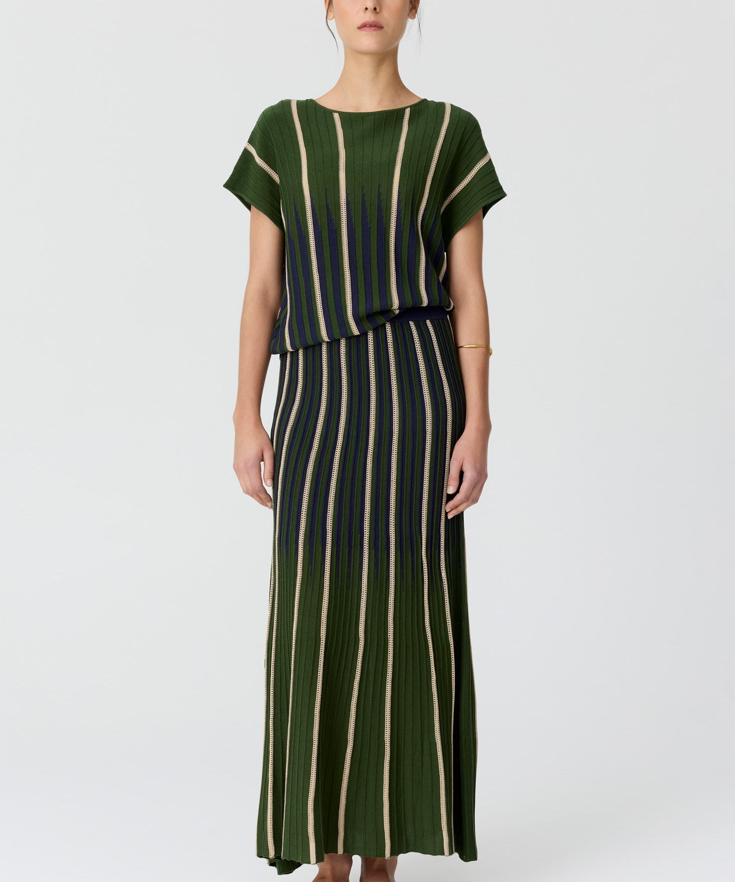 Axil Top in Fern/Ink/Pebble