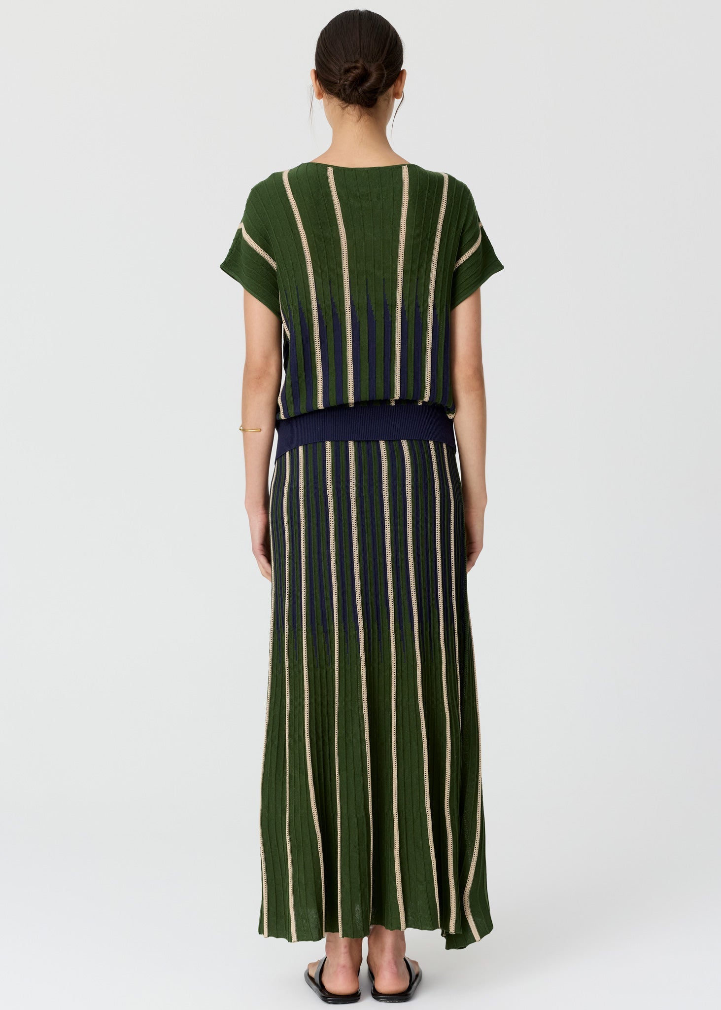 Axil Top in Fern/Ink/Pebble