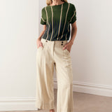 Axil Top in Fern/Ink/Pebble
