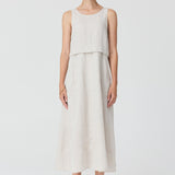 Frankie Double Layer Dress in Natural