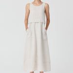 Frankie Double Layer Dress in Natural