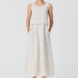 Frankie Double Layer Dress in Natural