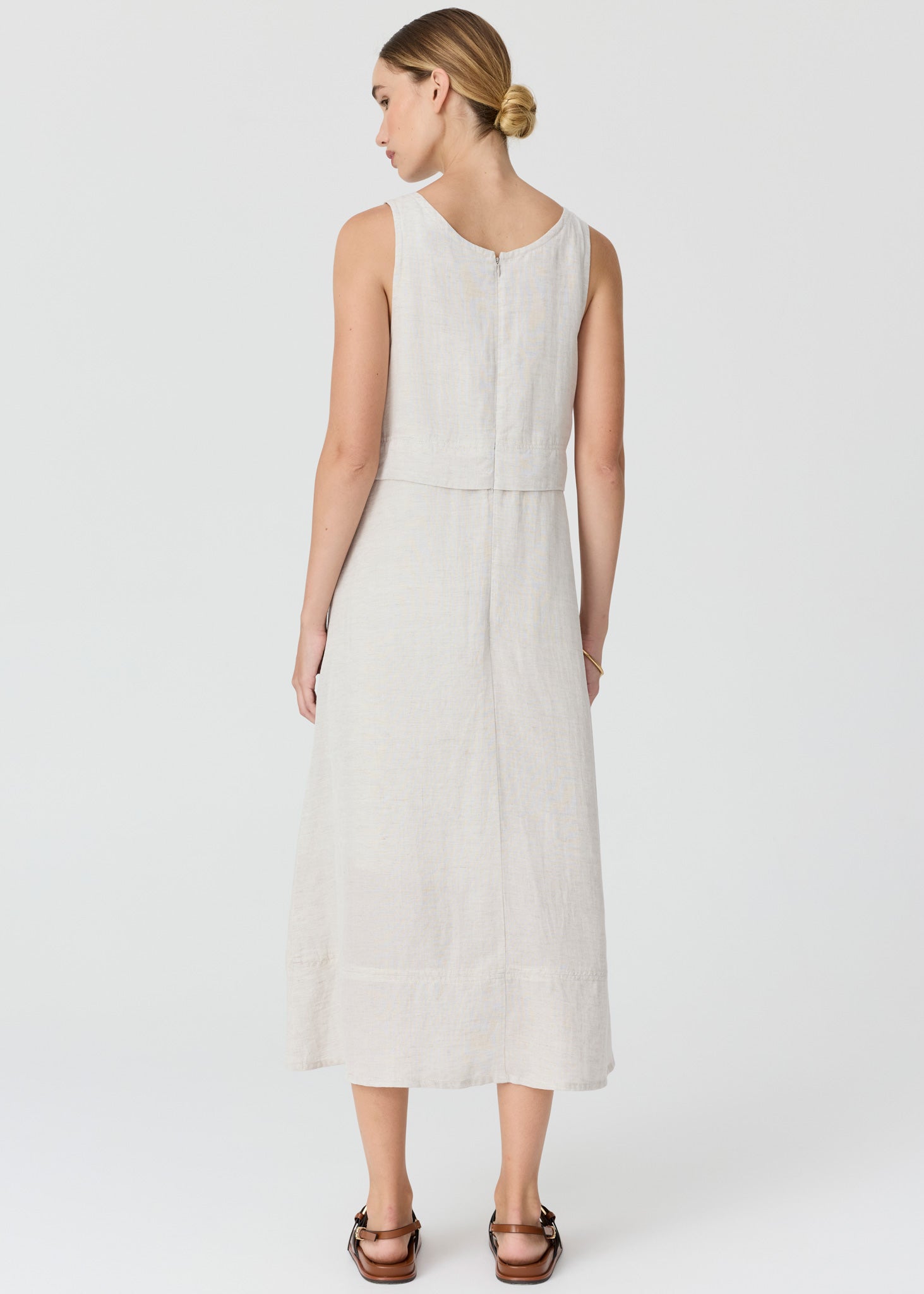 Frankie Double Layer Dress in Natural