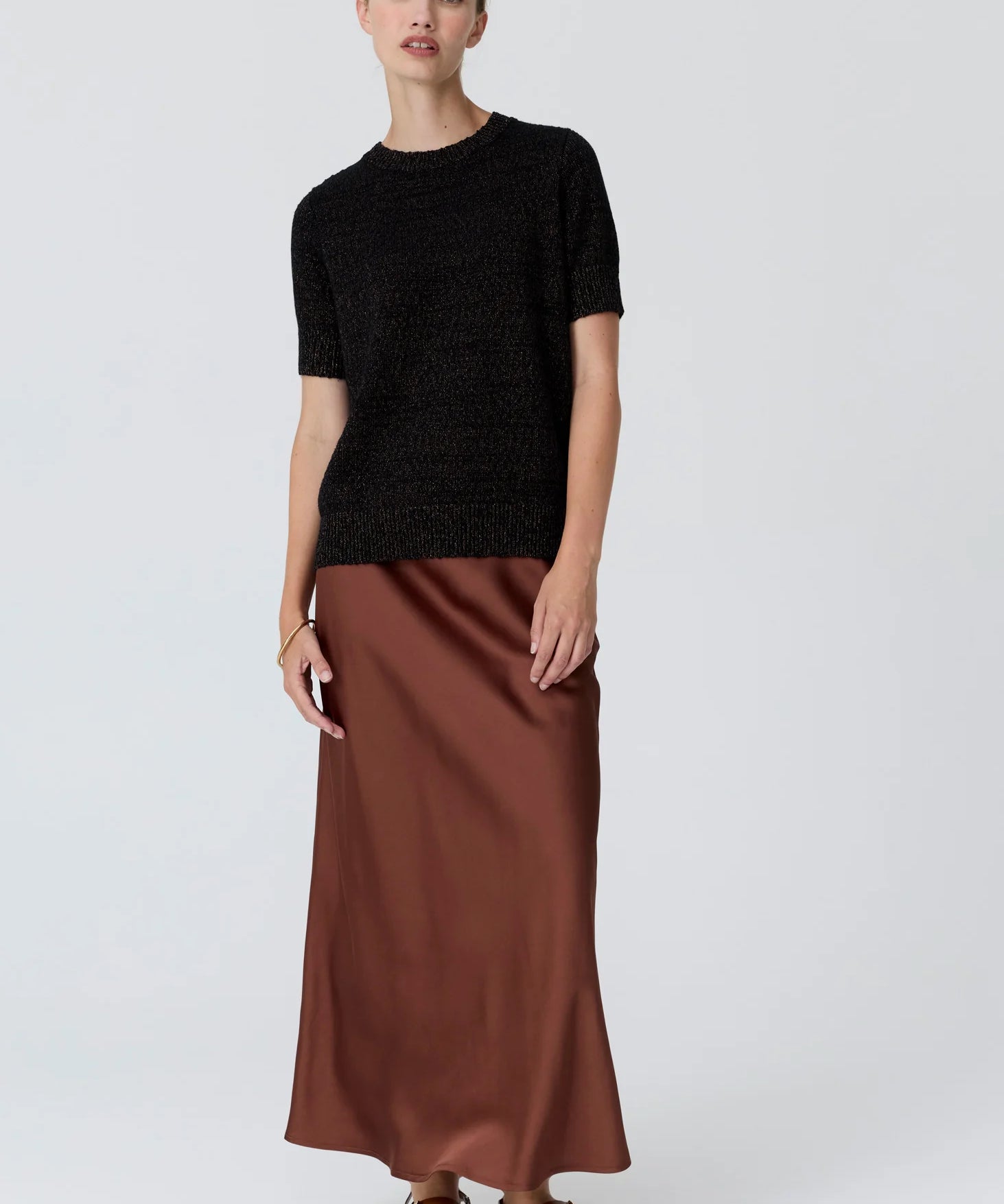 Cedar Lurex Knit Top