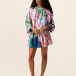 Roses Mini Dress in Print – front model view