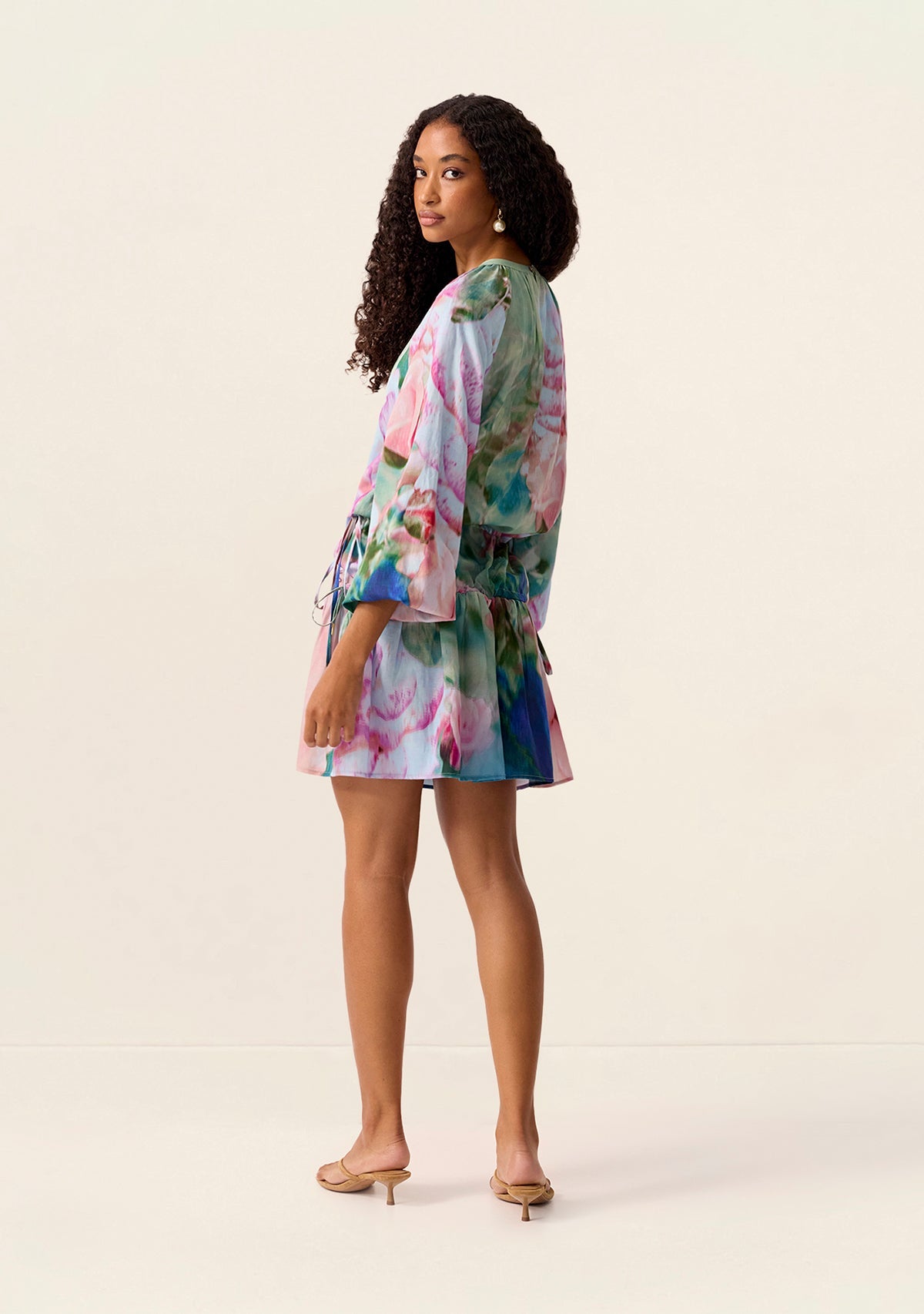 Roses Mini Dress in Print – model view 4