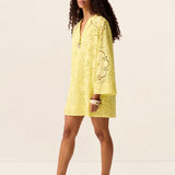 Lotus Mini Dress in Canary – model view 3