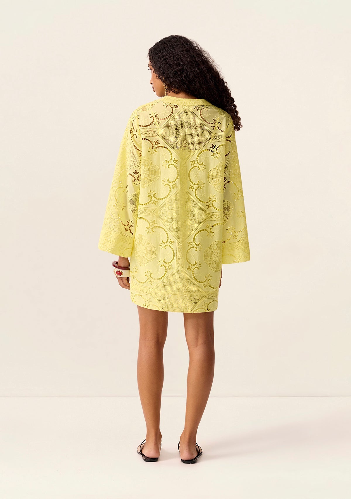Lotus Mini Dress in Canary – model view 4