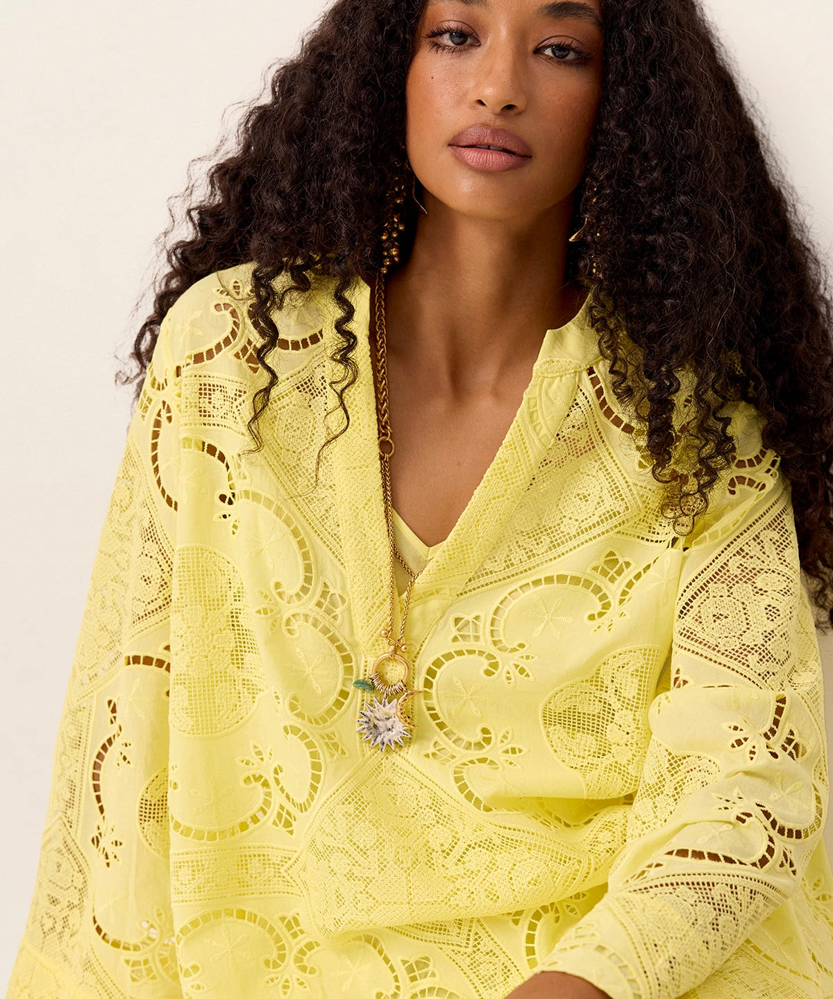 Lotus Mini Dress in Canary – model view 2