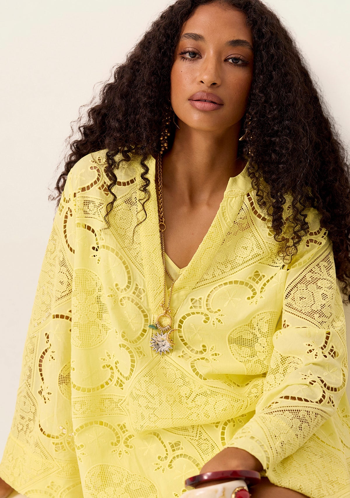 Lotus Mini Dress in Canary – model view 2