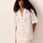 Lotus Shirt in Off White – front model view