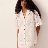 Lotus Shirt in Off White – front model view