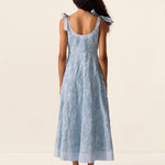 Blossom Strappy Midi Dress in Wave – model view 4