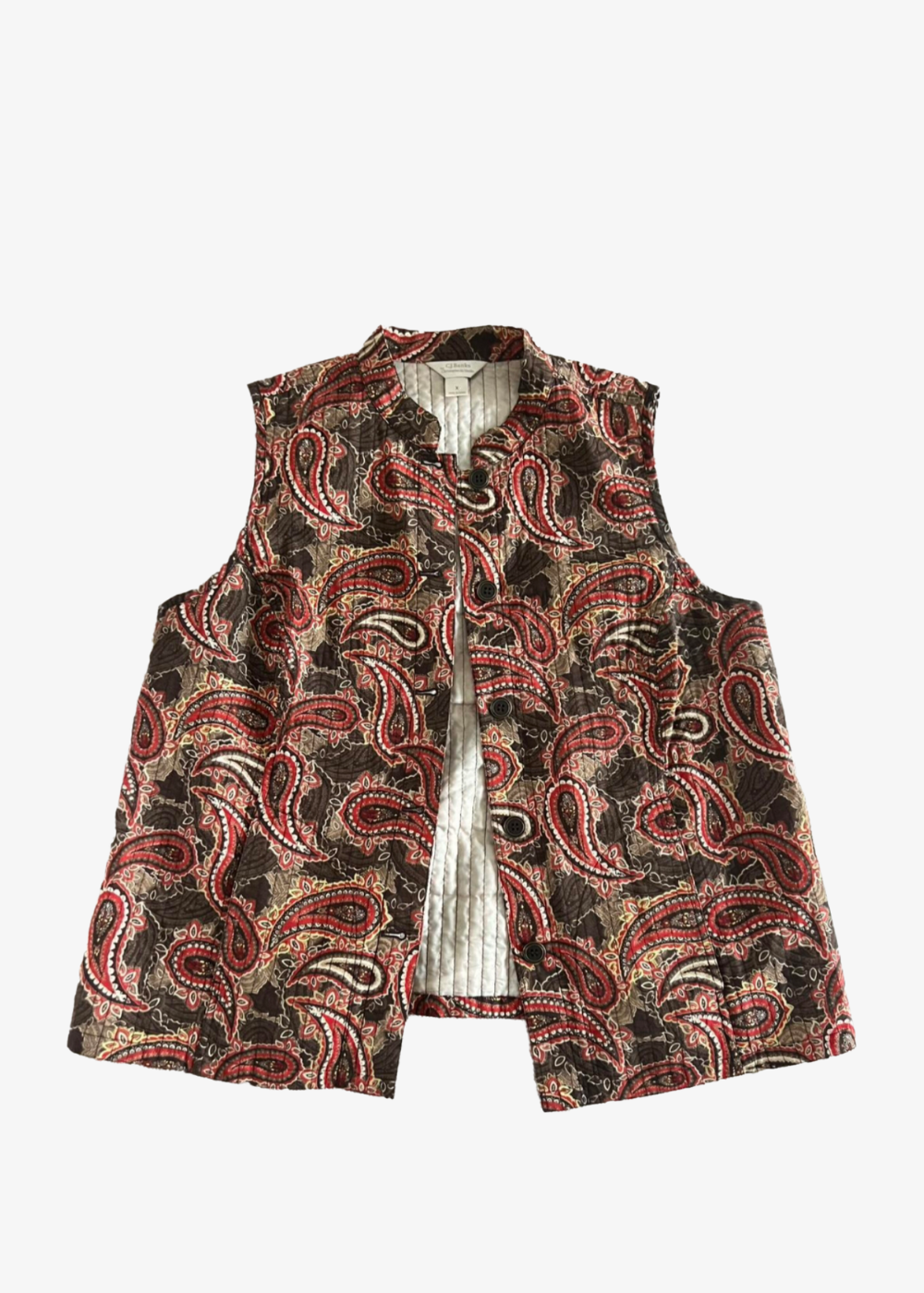 Quilted Paisley Vest - preloved