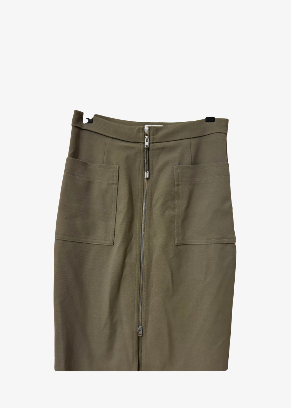 Olive Green Utility Midi Skirt - preloved