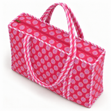 Quilted Cotton Shopper - Raspberry Paisley