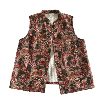 Quilted Paisley Vest - preloved