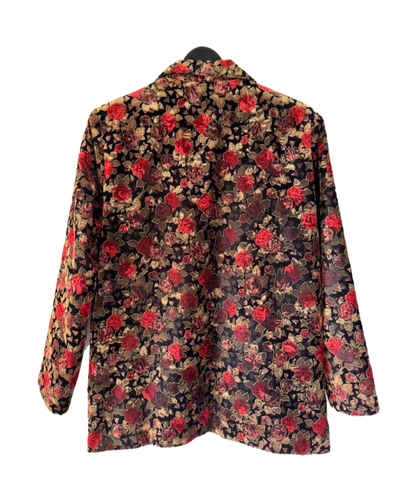 Vintage Floral Velvet Blazer