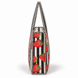 Quilted Cotton Shopper - Strawberry Stripe