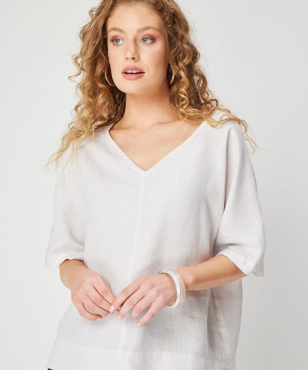 Iris Top in Chalk