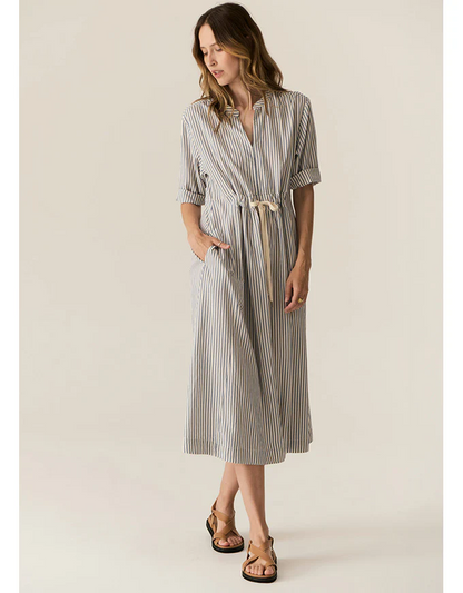 Vera Shirt Dress in Blue Stripe