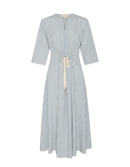 Vera Shirt Dress in Blue Stripe