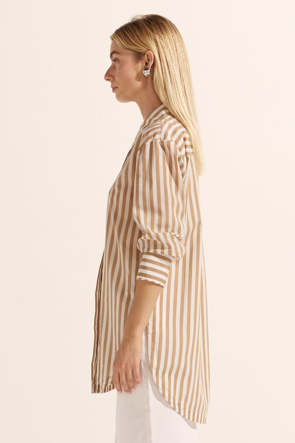 Agile Top in Flax Stripe