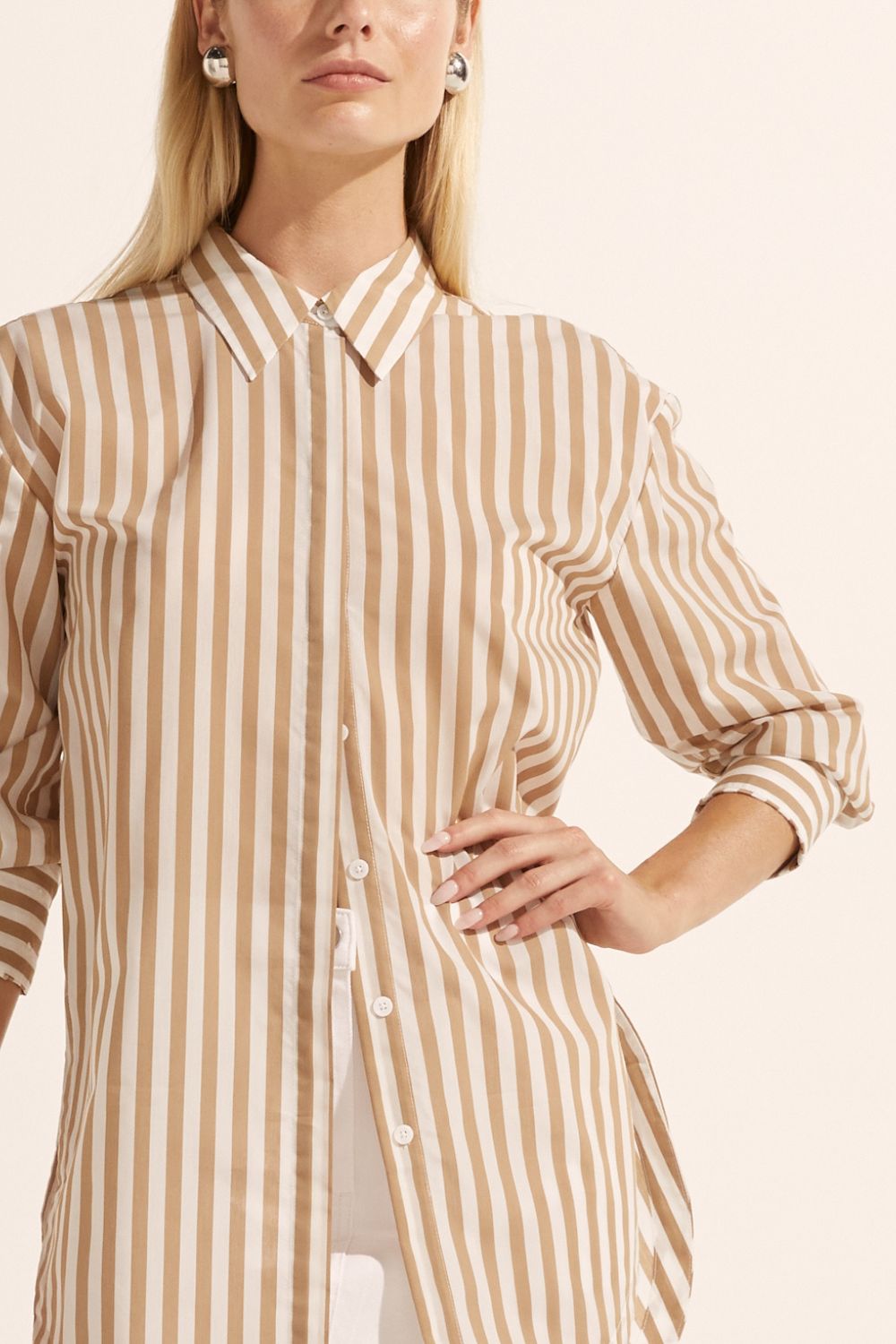 Agile Top in Flax Stripe