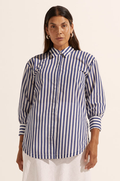 Agile Top in Navy Stripe