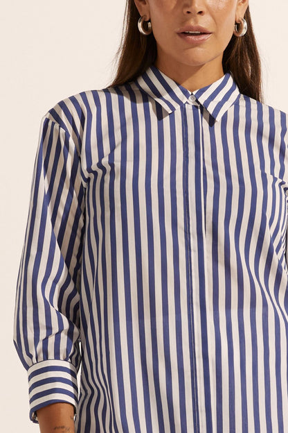 Agile Top in Navy Stripe