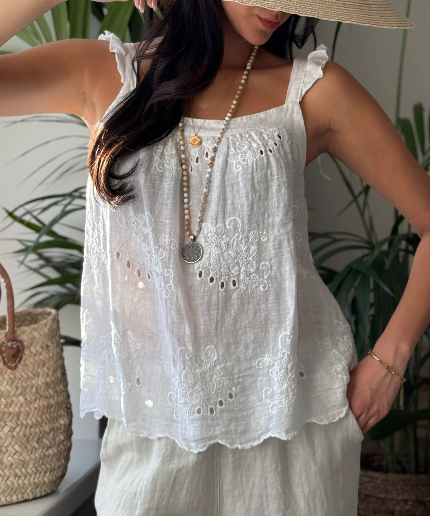 Cici Linen Top