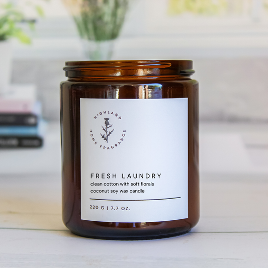 Fresh Laundry | Cotton + Lily | 220g Coconut Soy Candle