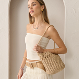 Kaela Straw Crossbody Bag