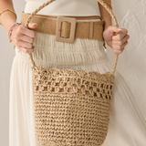 Kaela Straw Crossbody Bag