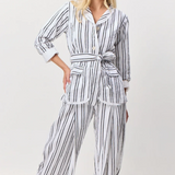 Magnolia Jacket Blk/Wht Stripes
