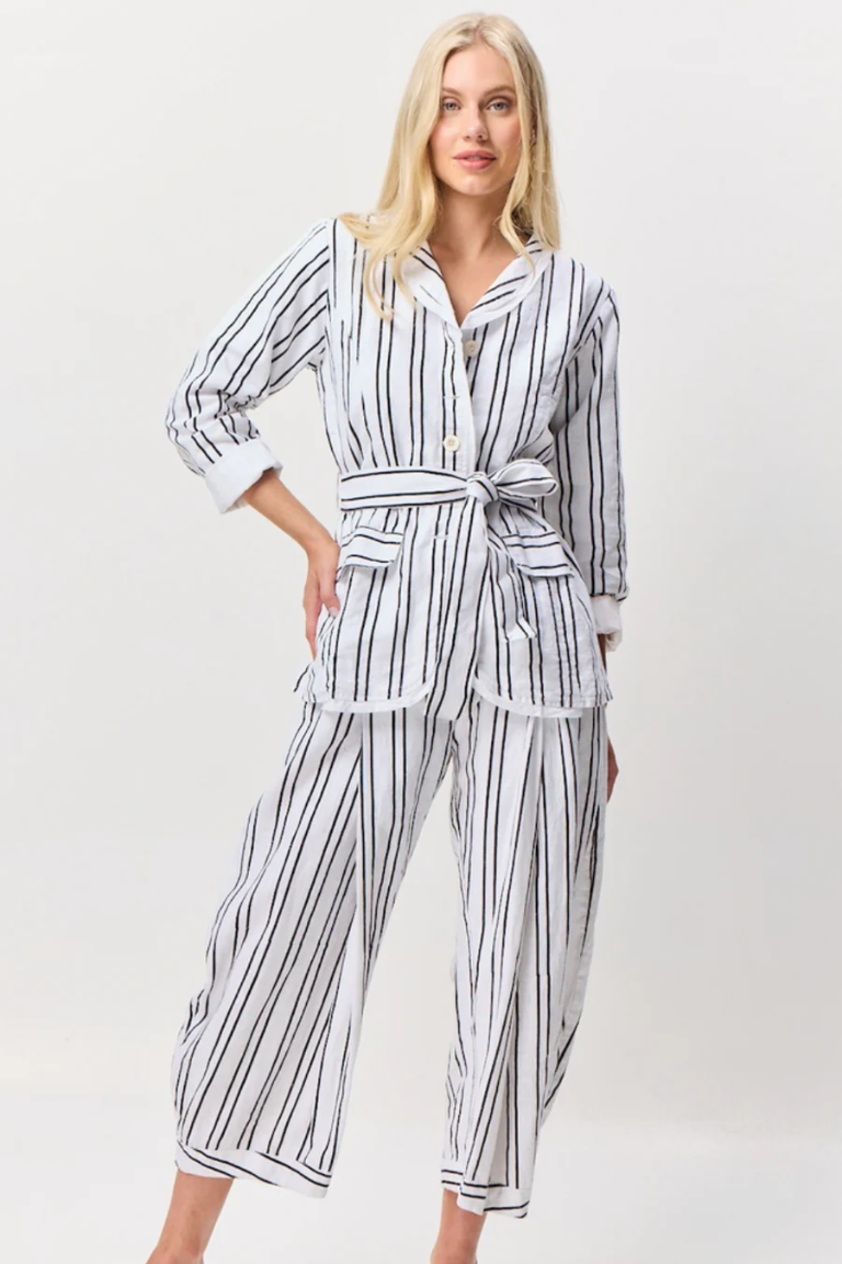Magnolia Jacket Blk/Wht Stripes