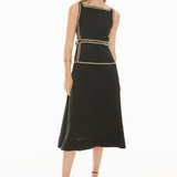 Marlin Raffia Dress Black