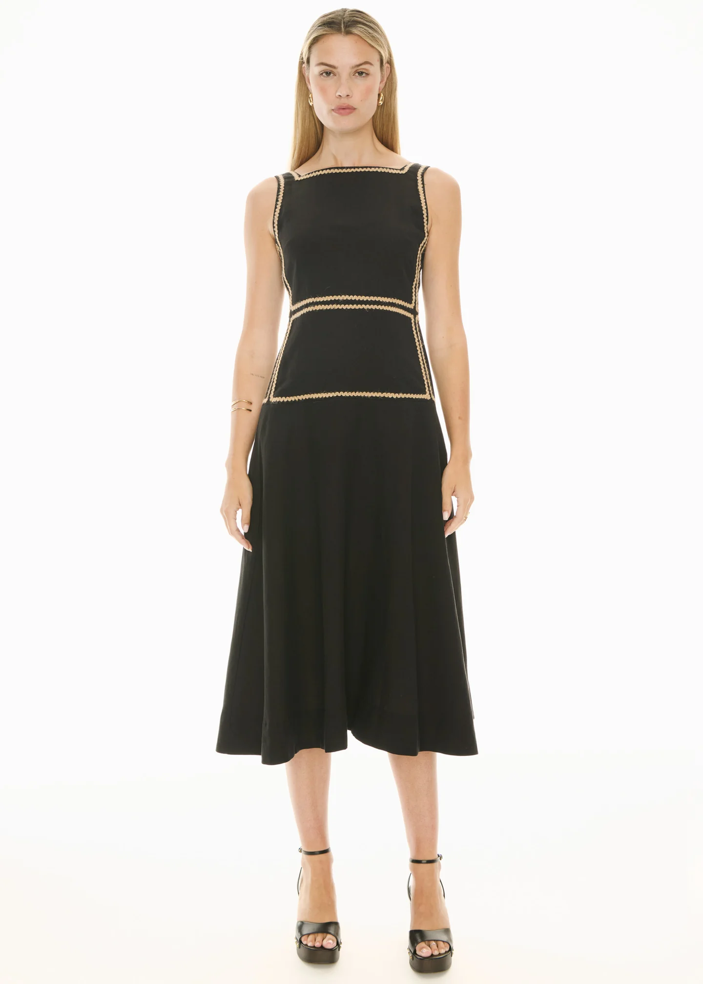 Marlin Raffia Dress Black
