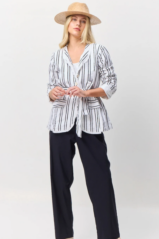 Magnolia Jacket Blk/Wht Stripes