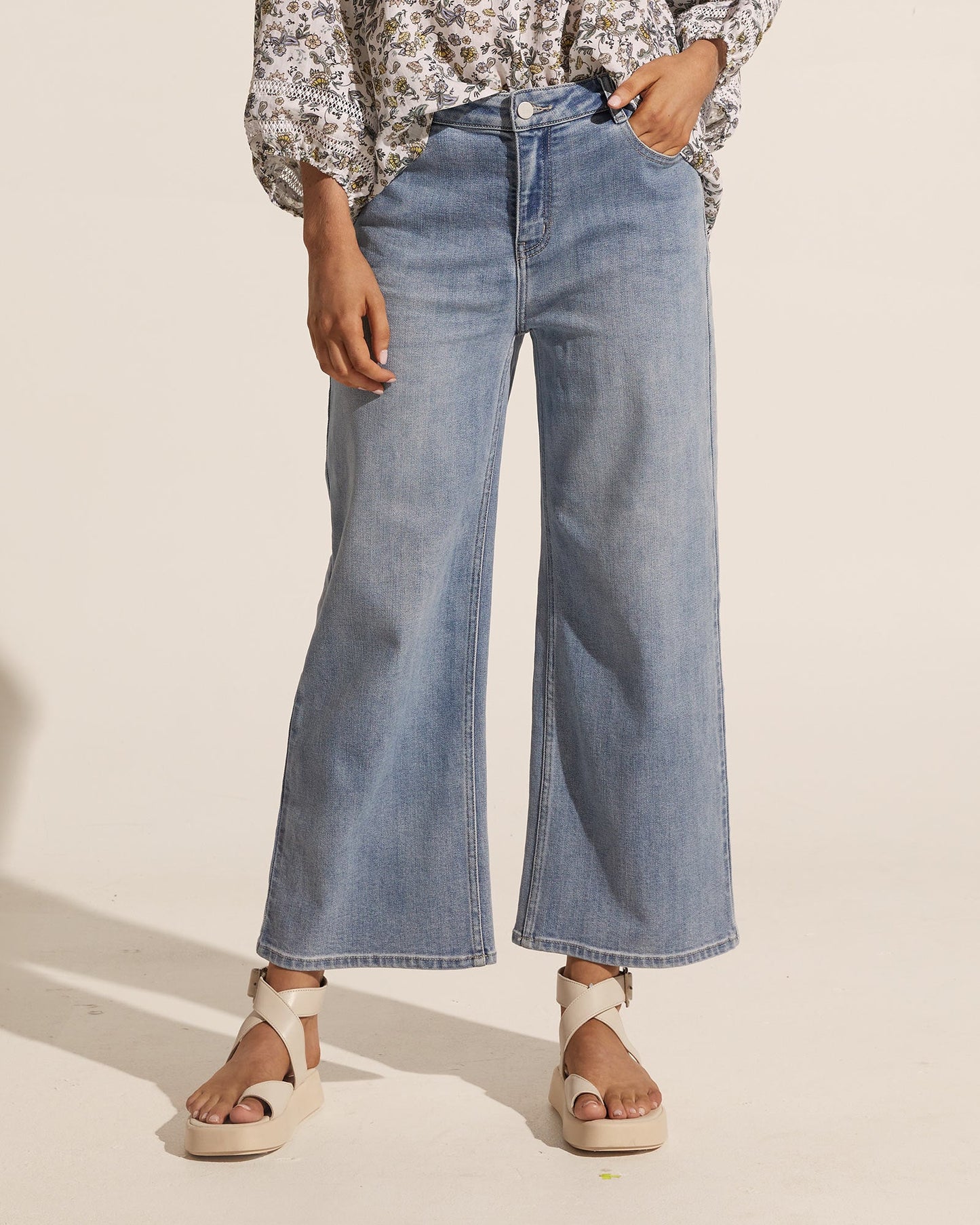 Rhythm Pant in Washed Denim