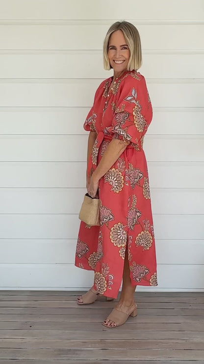 Flourish Dress - Kgari Melon