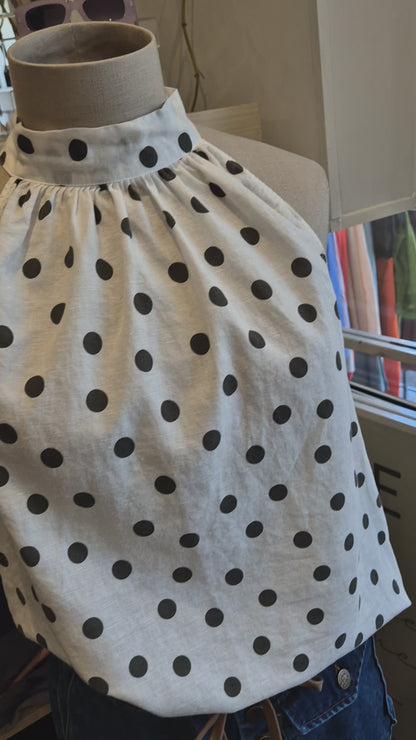 Polka Dot Halter Top - preloved