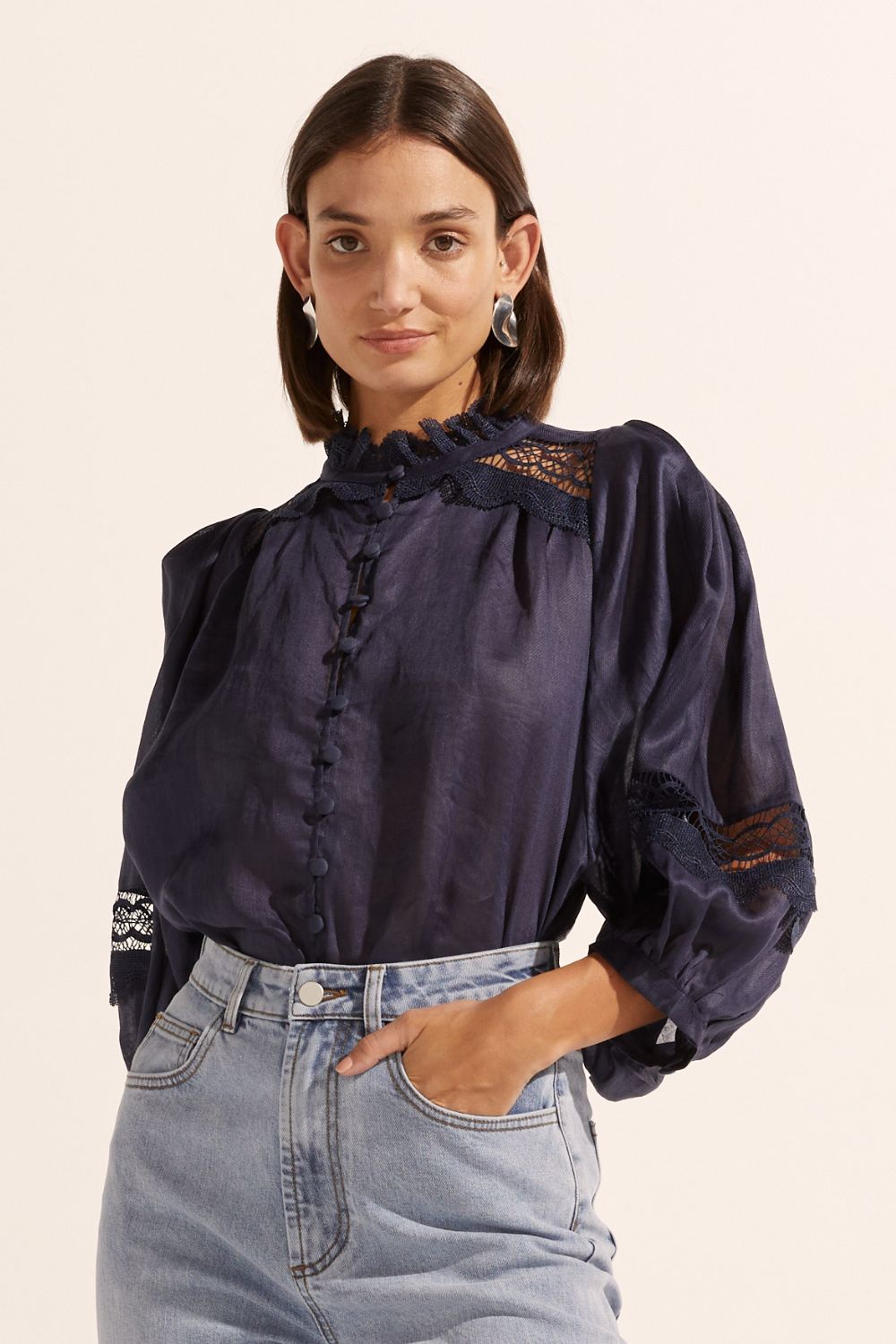 Quell Top in Indigo