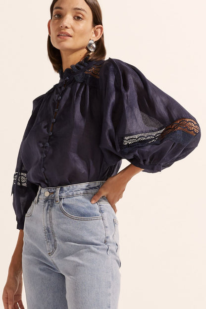 Quell Top in Indigo