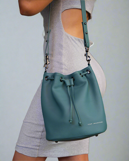 ZEN Teal Leather Handbag