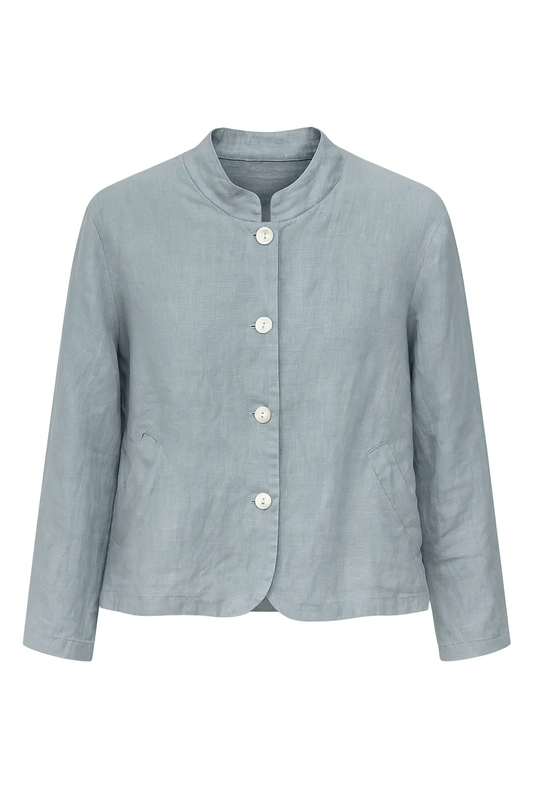Lucca Linen Jacket in Cloud Blue