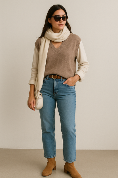 V Neck Cashmere Vest