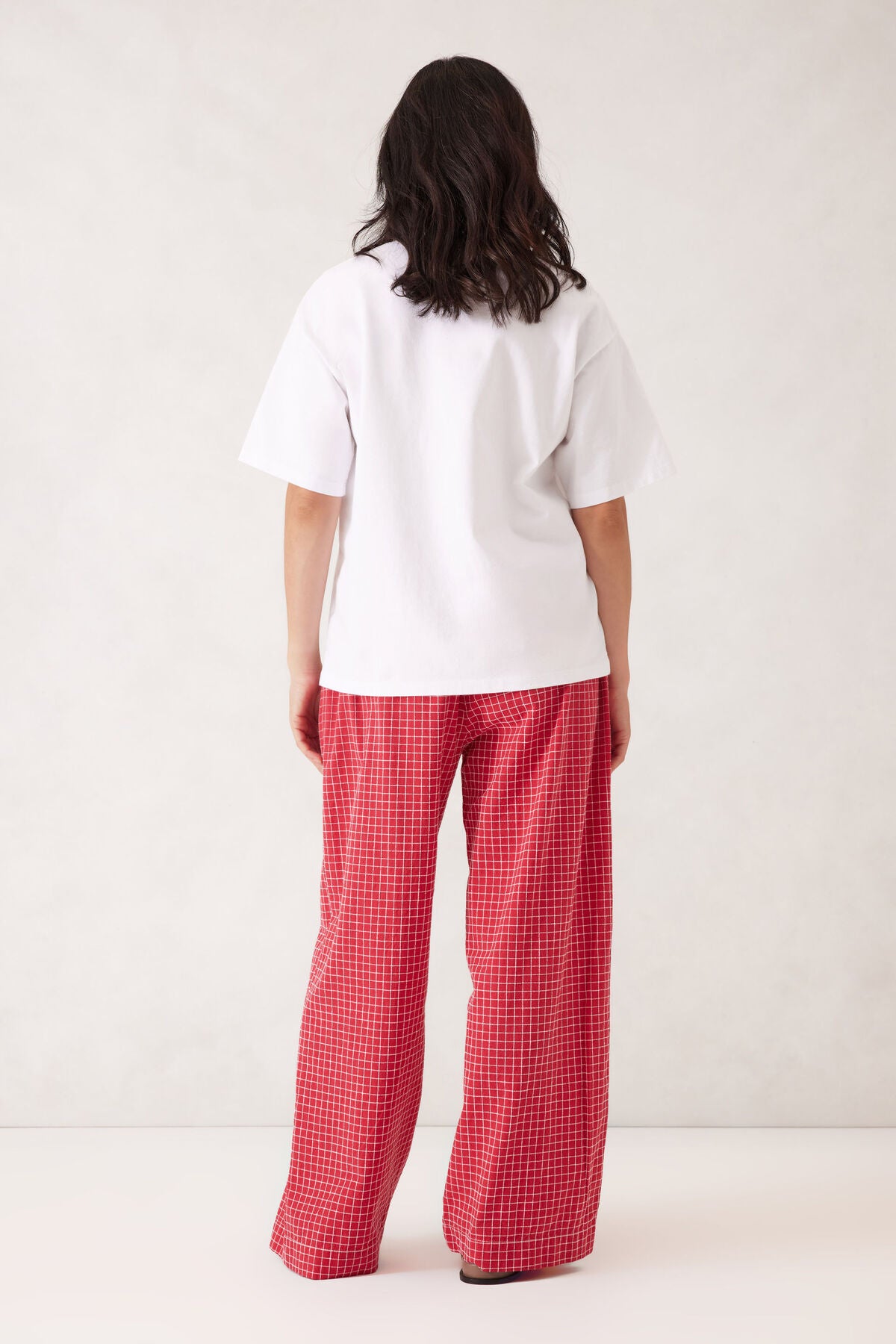 The Lounge Pant - Red + White Check