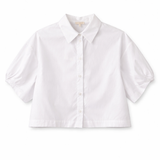 Louie Cropped Shirt White