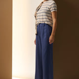 Sable Tee Stripe in Pebble/Blue